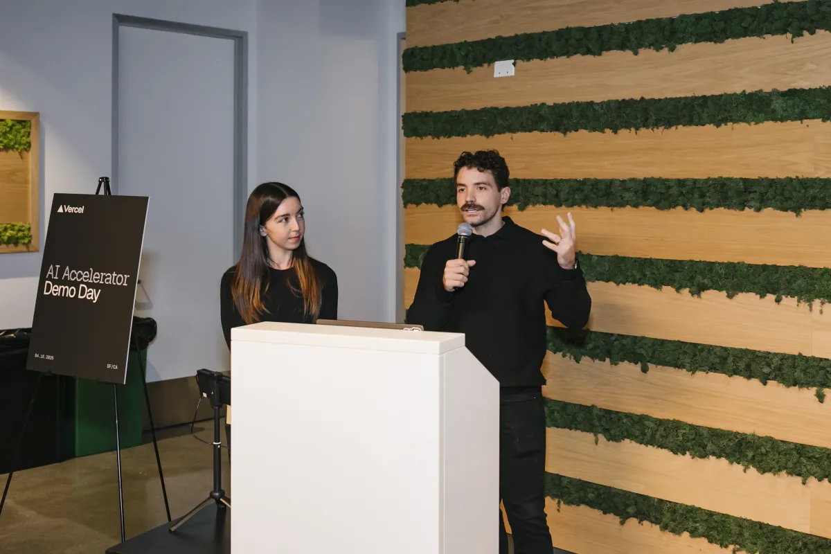 Q&A at the Vercel AI Accelerator Demo Day